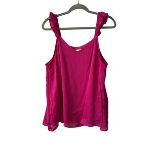 LAUREN CONRAD WOMEN'S SLEEVELESS TOP FUSCHIA XL NWOT